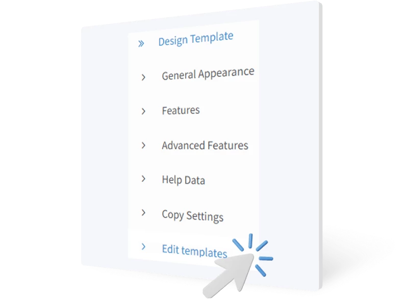 catalog template feature