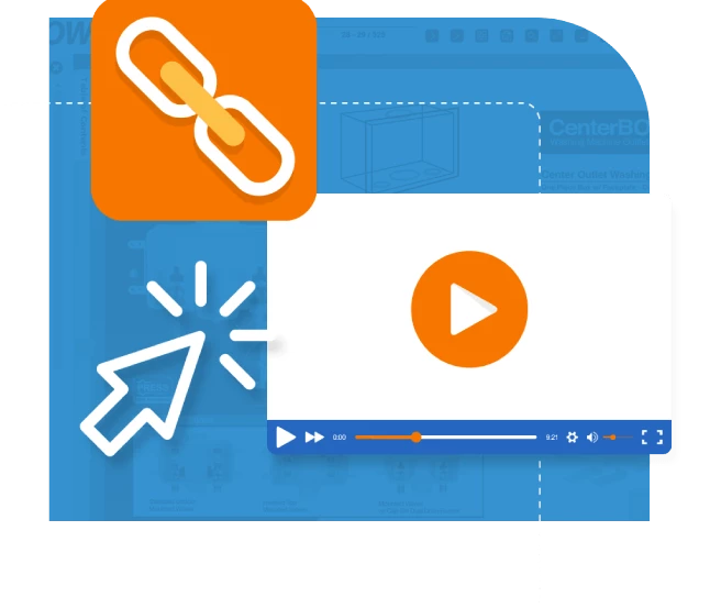 icon that represents interactive elements of flipbook