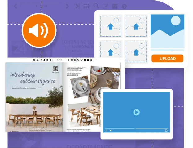 Dcatalog feature that enables integration of rich media including videos and gifs