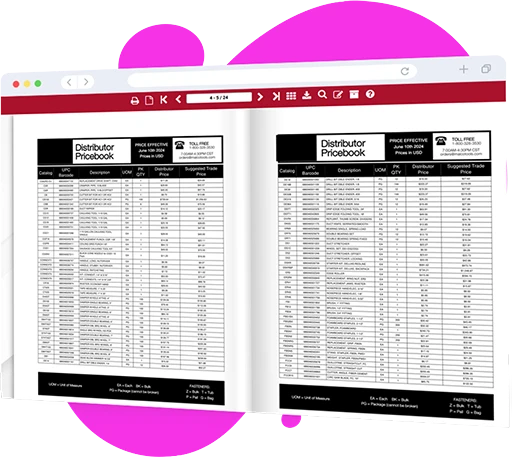 Distributor pricebook with customizable product price lists for easy reference and comparison