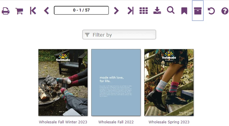 digital socks catalog welcome page