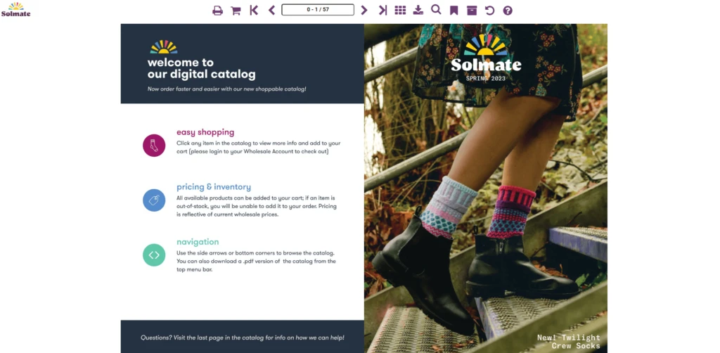 solmate socks catalog welcome page